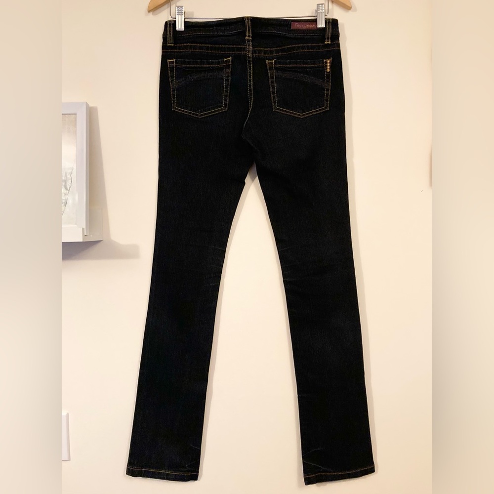 Foxy Jeans Vintage Dark Blue Jeans Denim Vintage Foxy Jeans Size 5 / 26-27 - Picture 2 of 7